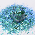 2020 change color  chameleon makeup nail art glitter